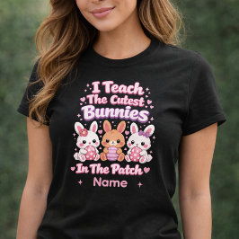 Ik leer de schattigste konijntjes in het weiland t-shirt