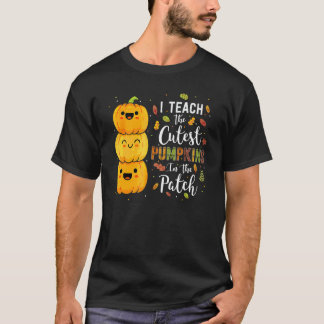 Ik Leer De Schattigste Pompoenen Pre K Juf Hallowe T-shirt