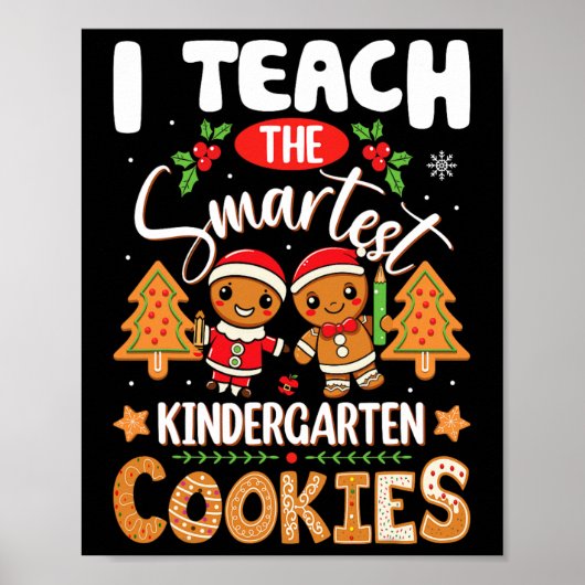 Ik leer de slimste kleuterjuf cookies poster (Voorkant)