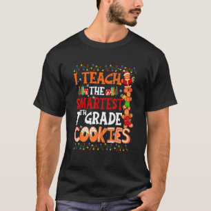 Ik leer de slimste koekjes 7e klas leraar Kerstmis T-shirt