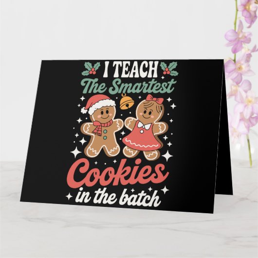 Ik leer de slimste koekjes in de batch leraar kaart (Orchidee)