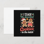 Ik Leer De Slimste Koekjes In De Batch Leraar Kaart (Voorkant / Achterkant)