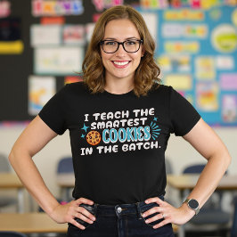 Ik leer de slimste koekjes in het batchblauw t-shirt