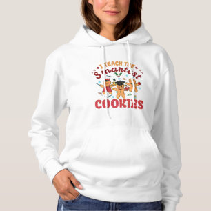Ik leer de slimste koekjes kerstleraar hoodie