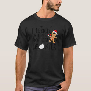 ik leer de slimste koekjes leraar kerst gin t-shirt
