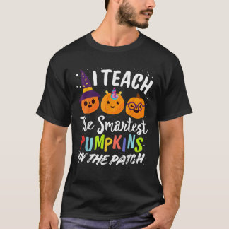 Ik Leer De Slimste Pompoenen De Patch Leraar Fa T-shirt