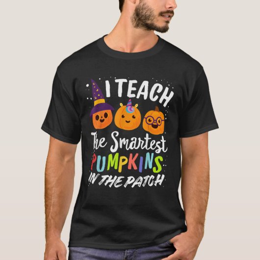 Ik Leer De Slimste Pompoenen De Patch Leraar Fa T-shirt (Voorkant)