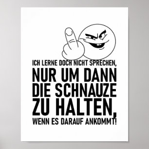IK LEER DOCH NIET PRATEN POSTER