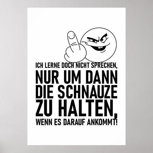 IK LEER DOCH NIET PRATEN POSTER (Voorkant)