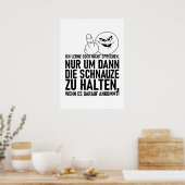 IK LEER DOCH NIET PRATEN POSTER (Keuken)