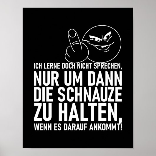IK LEER DOCH NIET PRATEN POSTER (Voorkant)