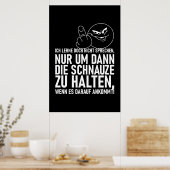 IK LEER DOCH NIET PRATEN POSTER (Keuken)
