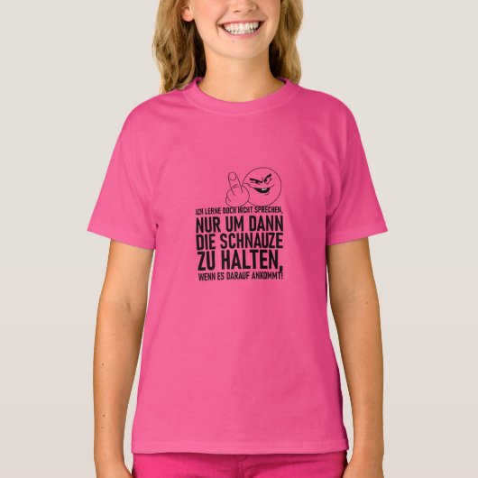 IK LEER DOCH NIET PRATEN T-SHIRT (Voorkant)