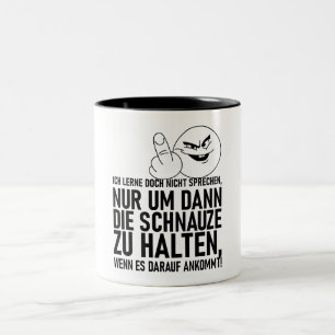 IK LEER DOCH NIET PRATEN TWEEKLEURIGE KOFFIEMOK