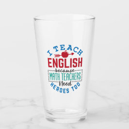 Ik leer Engels omdat Heroes Funny Teaching Glas
