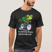 Ik leer fietsen met behulp van AI T-shirt (Voorkant)