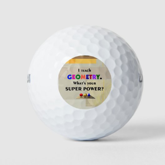 Ik leer Geometrie, aangepast ontwerp Golfballen (Voorkant)