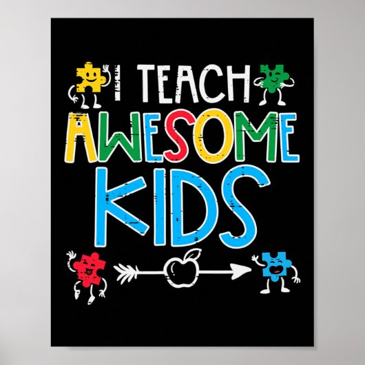 Ik leer Geweldige Kinder autisme-bewustmakingseres Poster (Voorkant)