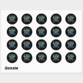 Ik leer Geweldige Kinder autisme-bewustmakingseres Ronde Sticker (Vel)