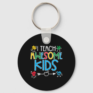 Ik leer Geweldige Kinder autisme-bewustmakingseres Sleutelhanger