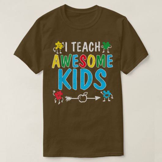 Ik leer Geweldige Kinder autisme-bewustmakingseres T-shirt (Design voorkant)