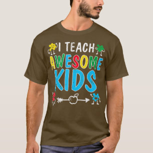 Ik leer Geweldige Kinder autisme-bewustmakingseres T-shirt