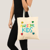 Ik leer Geweldige Kinder autisme-bewustmakingseres Tote Bag (Voorkant (product))