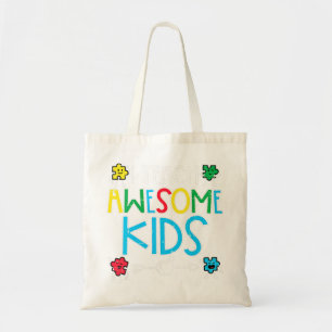 Ik leer Geweldige Kinder autisme-bewustmakingseres Tote Bag