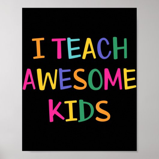 Ik leer Geweldige Kinder autisme leraar Poster (Voorkant)