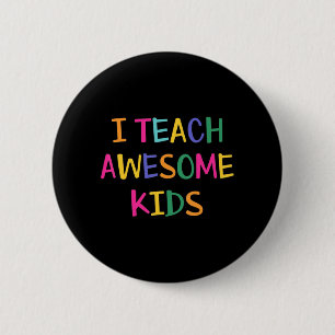 Ik leer Geweldige Kinder autisme leraar Ronde Button 5,7 Cm