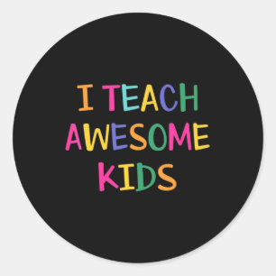 Ik leer Geweldige Kinder autisme leraar Ronde Sticker