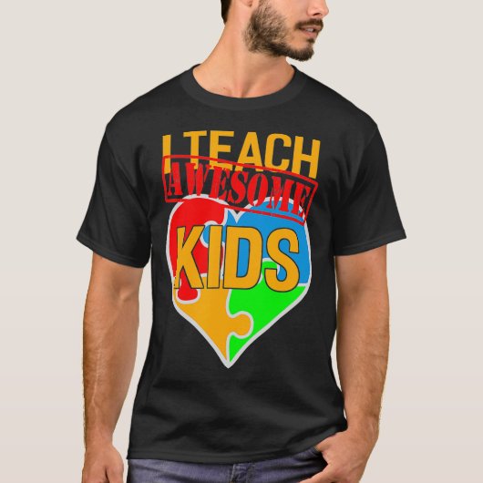Ik leer Geweldige Kinder Cute Autism Special Educa T-shirt (Voorkant)
