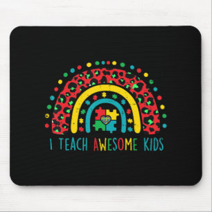 Ik leer Geweldige kinder shirt Autisme Awareness P Muismat