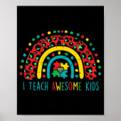 Ik leer Geweldige kinder shirt Autisme Awareness P Poster (Voorkant)