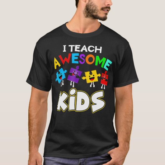 Ik leer Geweldige Kinderen Funny Autism Special Ed T-shirt (Voorkant)