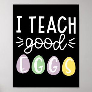 Ik Leer Goede Eieren School Paashaas Eieren Pasen  Poster