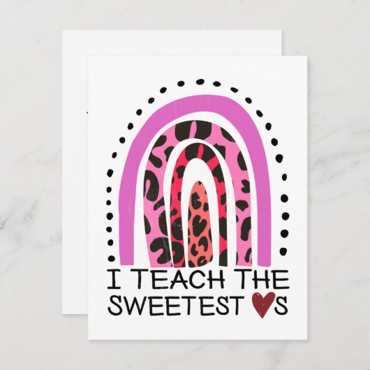 Ik leer het liefste hart regenboog Valentijnse Feestdagenkaart (Voorkant / Achterkant)