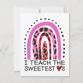 Ik leer het liefste hart regenboog Valentijnse Feestdagenkaart