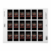 Ik leer het liefste kleine hart etiket (Full Sheet)