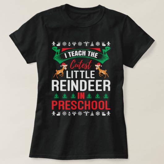 Ik leer het meest rendiertje in de kleuterschool t-shirt (Design voorkant)