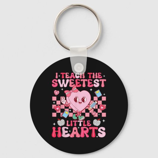 Ik Leer Het Zoetste Kleine Hart Leraar Valentin Sleutelhanger (Voorkant)