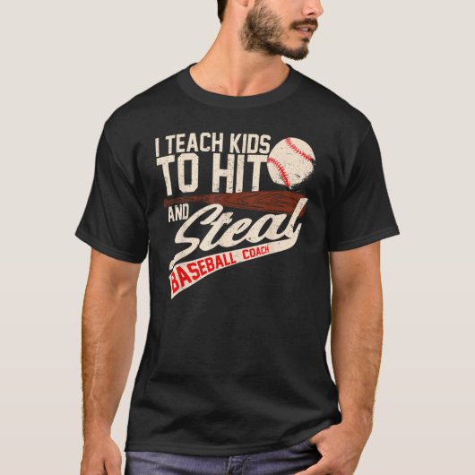 Ik leer Kinder honkbal softball C te stelen T-shirt (Voorkant)