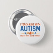 Ik leer Kinderen met autisme Ronde Button 5,7 Cm (Voorkant /achterkant)