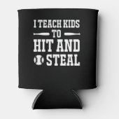 Ik leer Kinderen met steal Softball coach Blikjeskoeler (Voorkant)