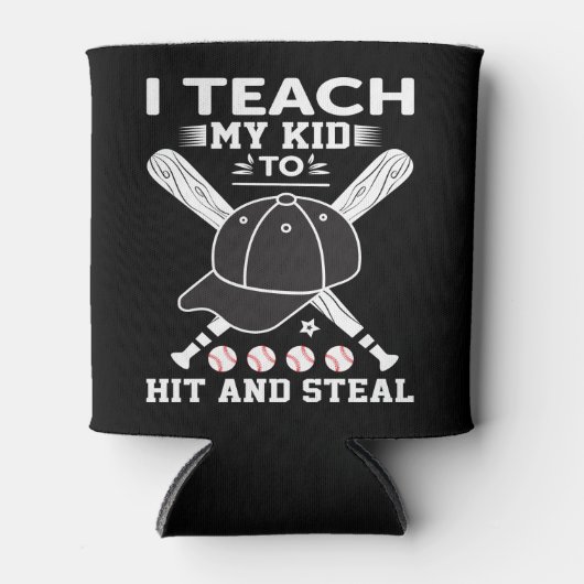 Ik leer Kinderen naar Hit en Steal - Baseball Coac Blikjeskoeler (Voorkant)