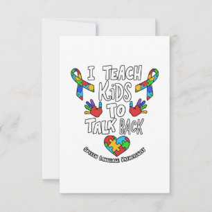 Ik leer Kinderen om de spraaktaaltherapie te herha Bedankkaart