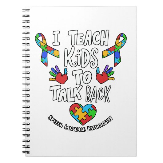 Ik leer Kinderen om de spraaktaaltherapie te herha Notitieboek (Voorkant)