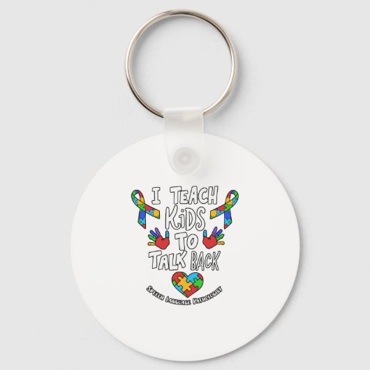 Ik leer Kinderen om de spraaktaaltherapie te herha Sleutelhanger (Voorkant)