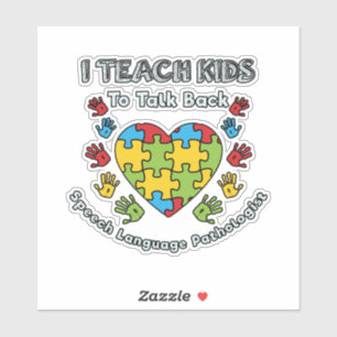 Ik leer Kinderen om de spraaktaaltherapie te herha Sticker