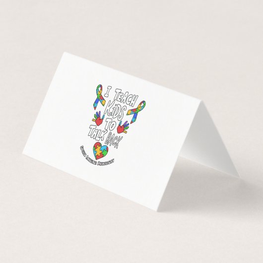 Ik leer Kinderen om de spraaktaaltherapie te herha Visitekaartje (Voorkant)